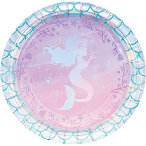 Mermaid Shine Lunch Plates - Click Image to Close